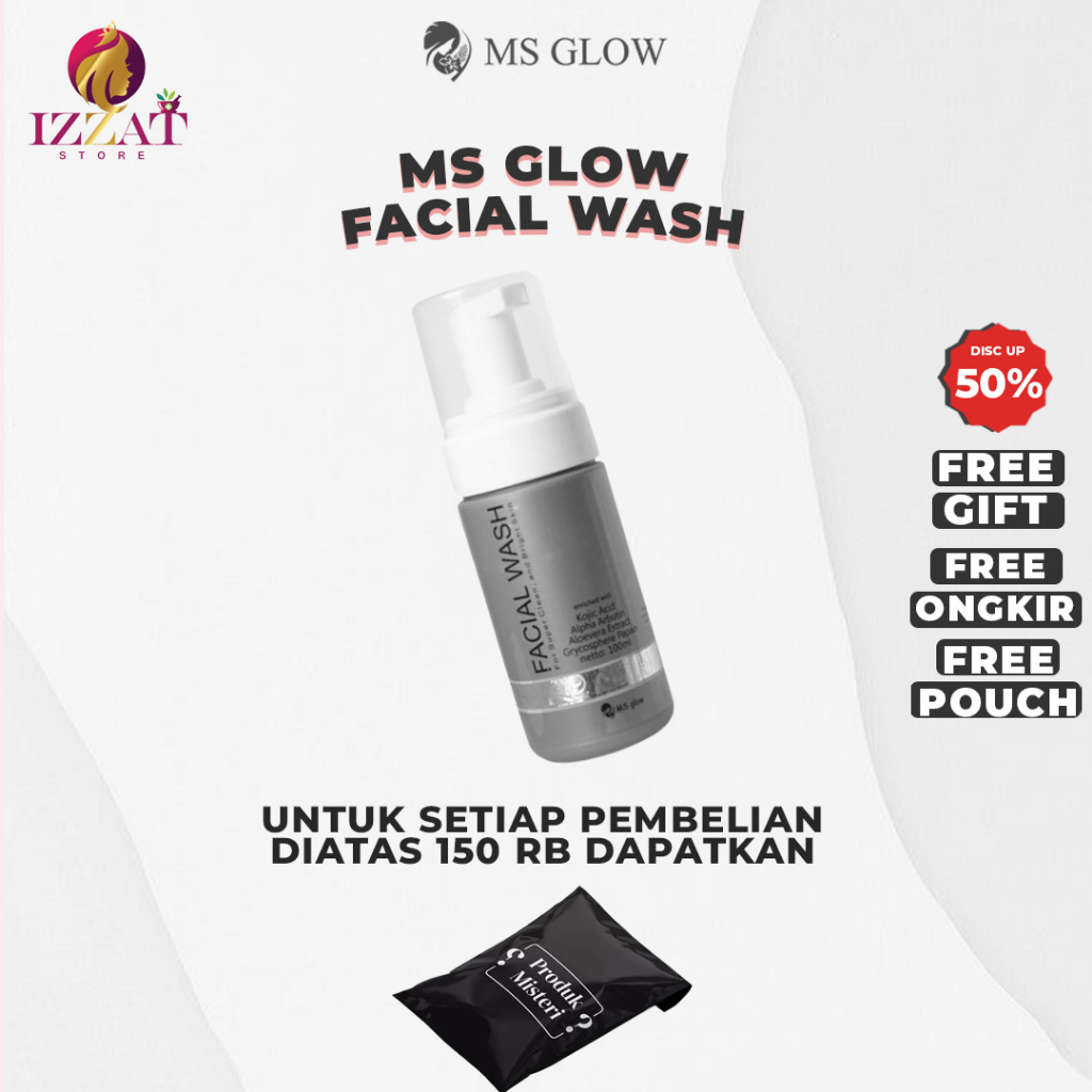 Ms Glow Facial Wash Whitening Sabun Pembersih Muka Ori - IZZAT STORE