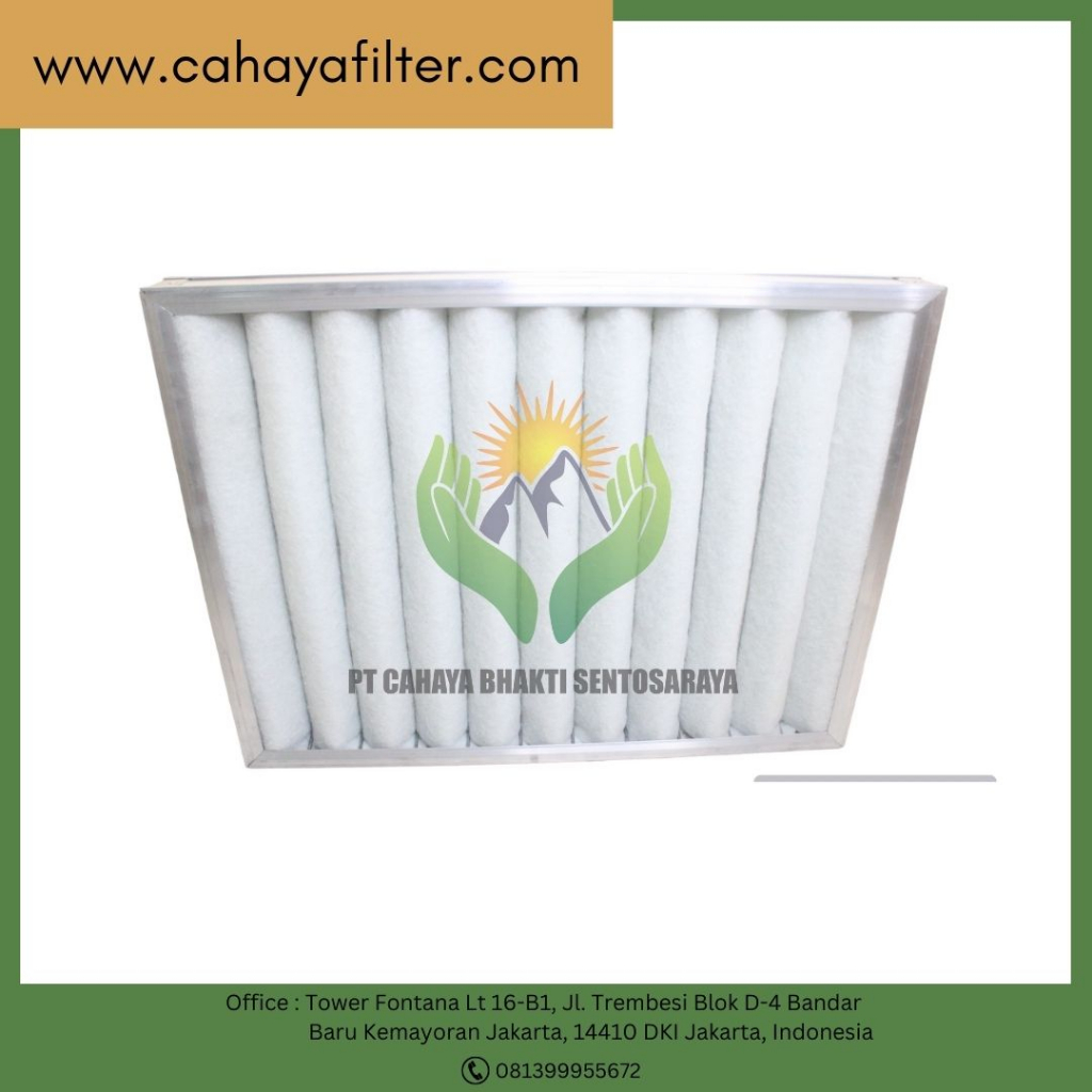 Metal Frame Pleated Panel Filter AHU