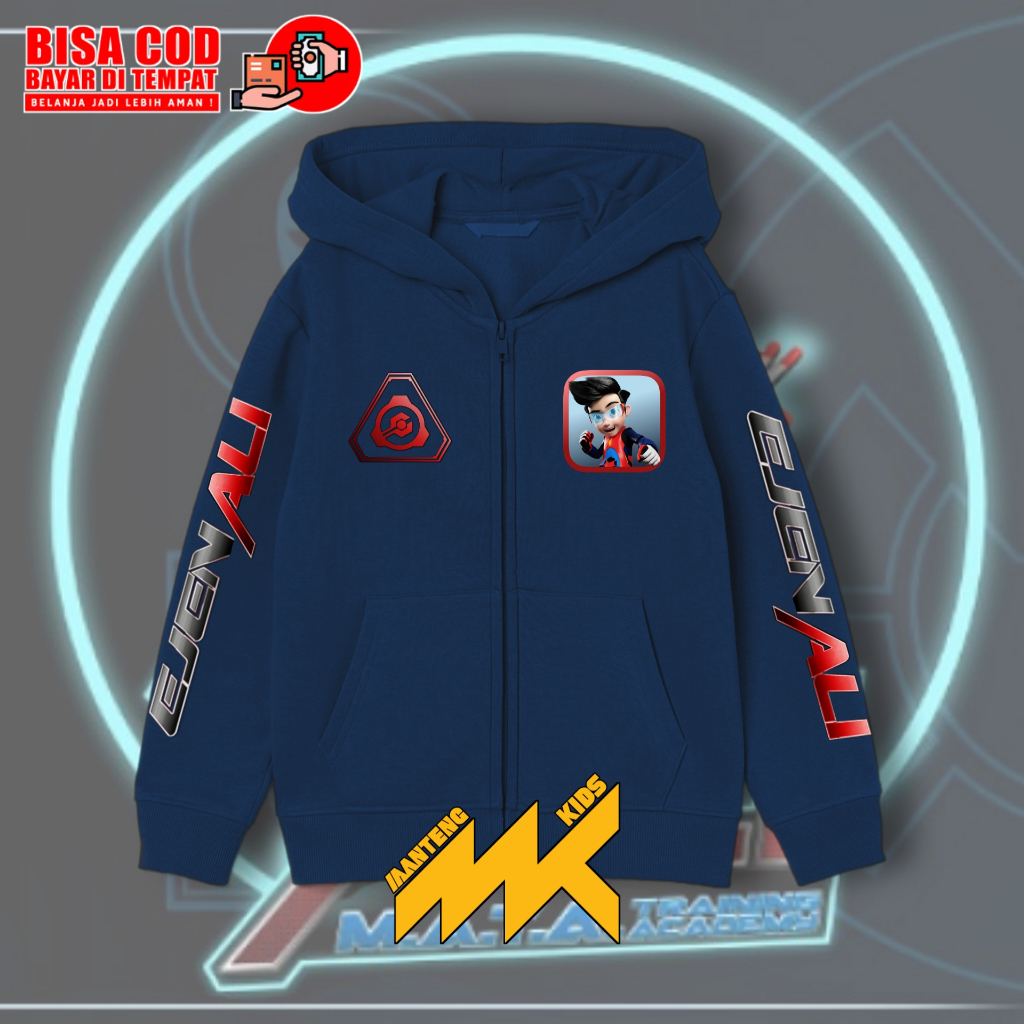 Jaket Zipper Anak EJEN ALI / Hoodie ZIpper Anak Ejen Ali