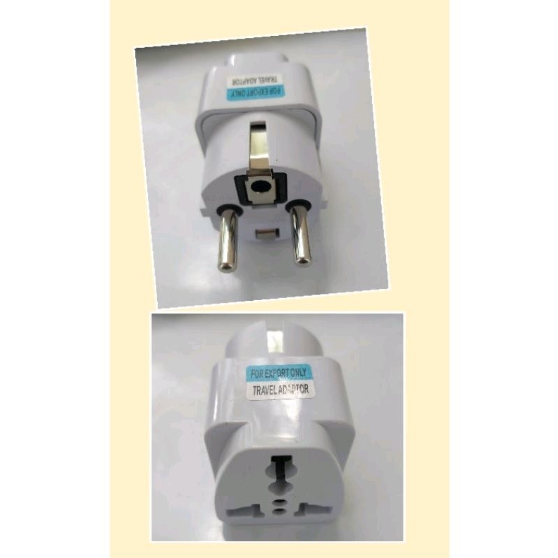 travel adaptor colokan listrik 3 lubang /kaki