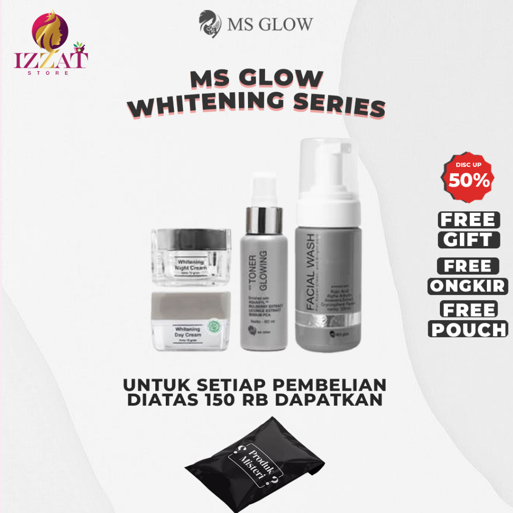Ms Glow Whitening Series Paket Skincare Kulit Kusam - IZZAT STORE