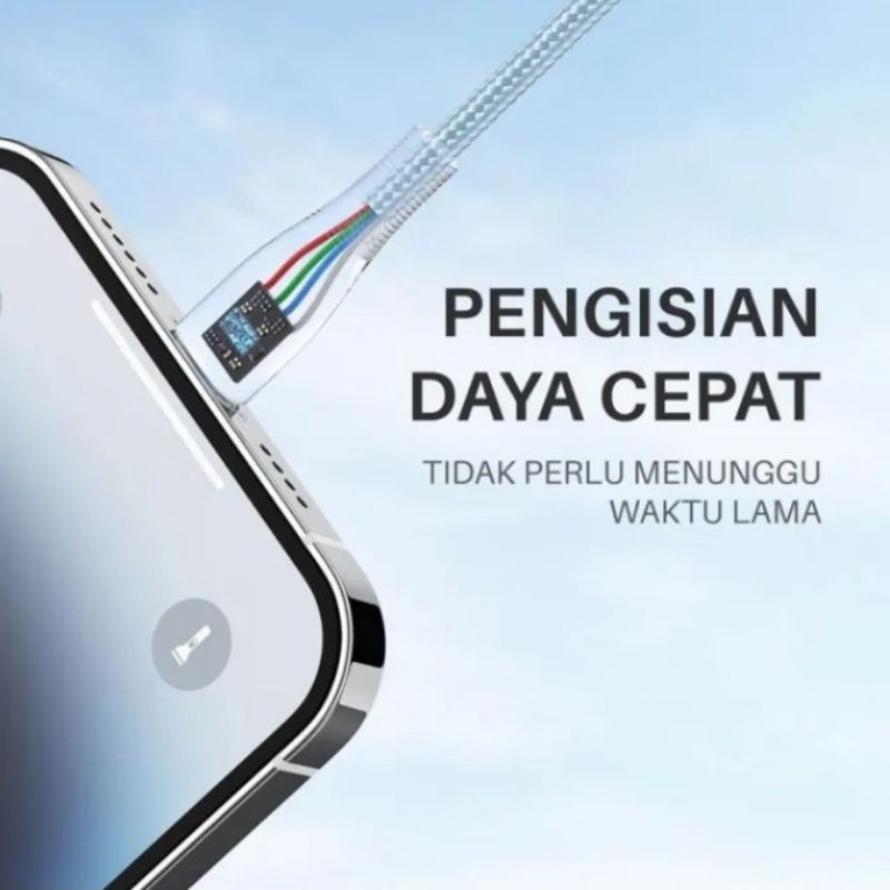 VEGER Kabel Data Cable V-160 Micro USB | V-170 USB Type C 3.0A 100cm ORIGINAL 100%