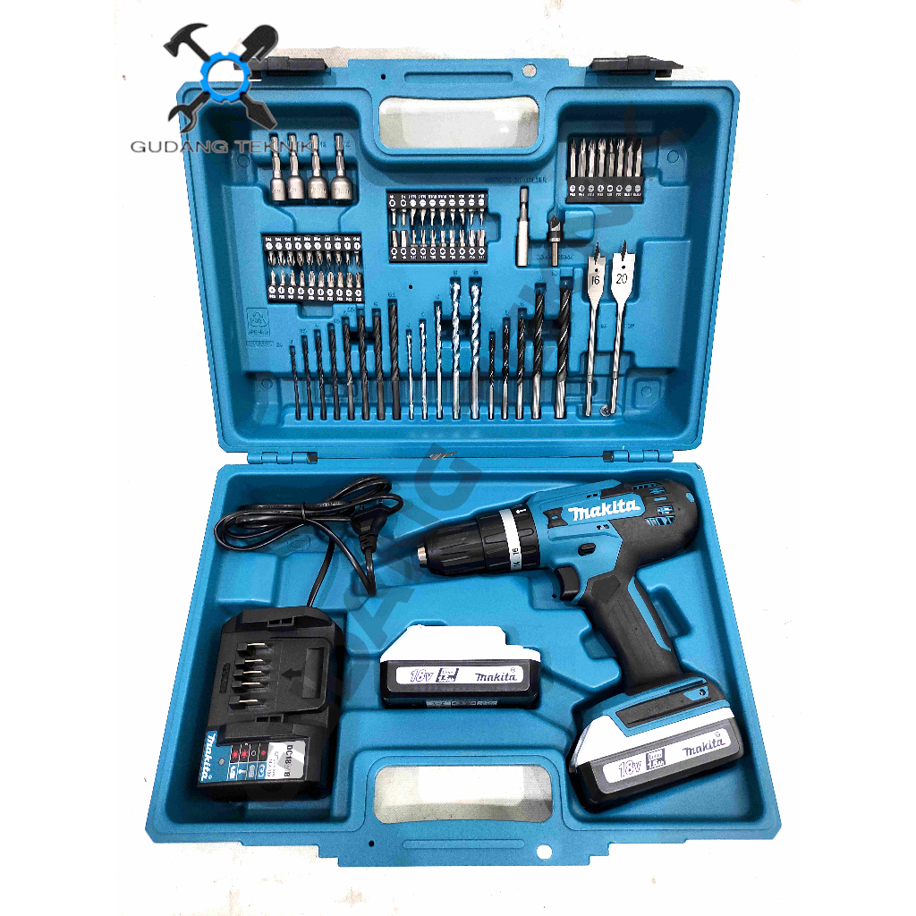 Mesin Bor CORDLESS 13mm HP488D MAKITA /  Mesin Bor Tangan BATERAI 13 mm HP 488D - CORDLESS Drill HP-488D MAKITA