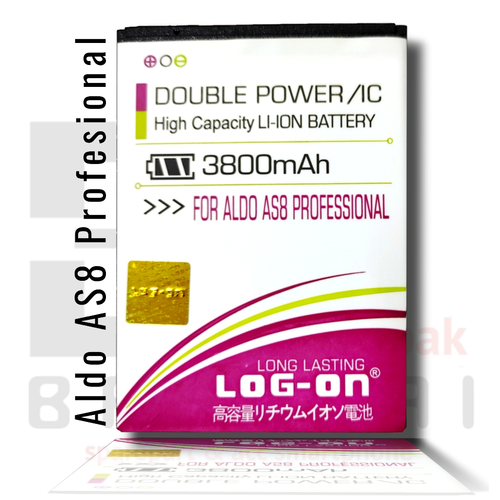 LOG - ON Baterai Aldo AS8 Profesional Double IC Protection Battery Batre