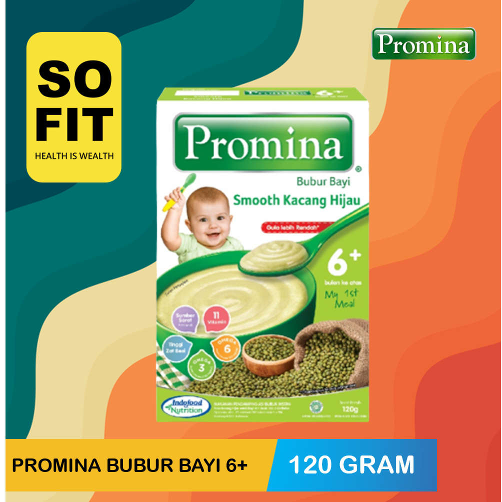 Promina Bubur Bayi 6+ 120gr / Bubur Tim Bayi / MPASI Bayi / Makanan Bayi / Snack Bayi / Cemilan Bayi