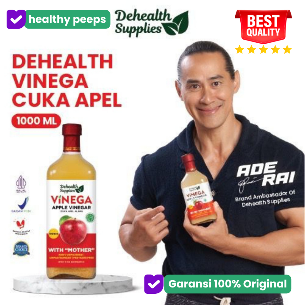 

Dehealth supplies 1L - vinega / finega / vinegar cuka sari apel nanas lemon murni organik halal - vinega / finega original untuk diet & wajah - apple cider vinegar with mother - obat pelancar lancar bab , maag / mag , gerd , asam lambung herbal