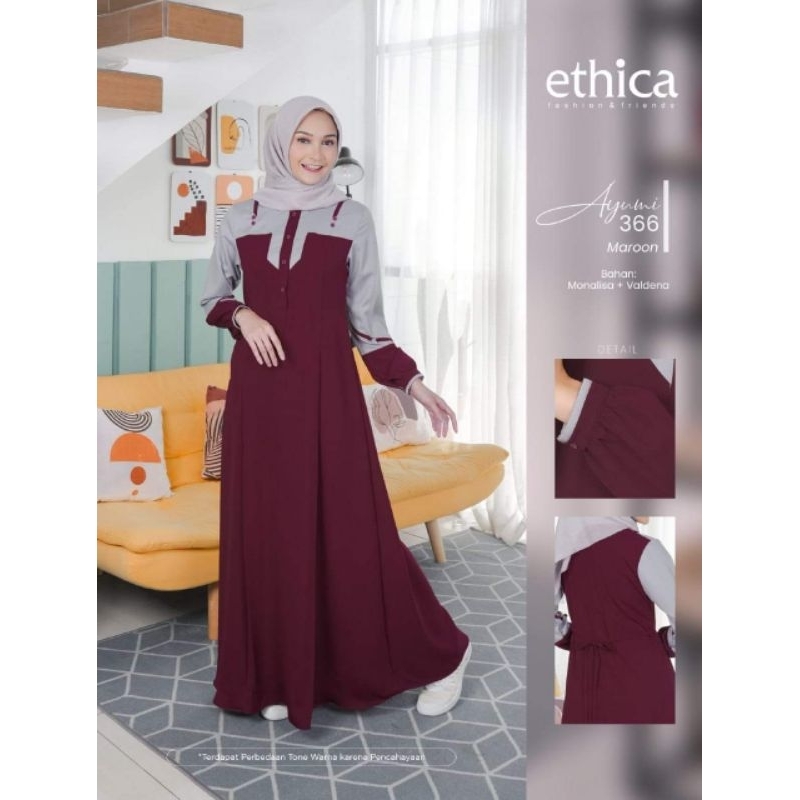 ETICHA AYUMI 366 MAROON/GAMIS ETICHA/DRESS ETICHA/DRESS REMAJA