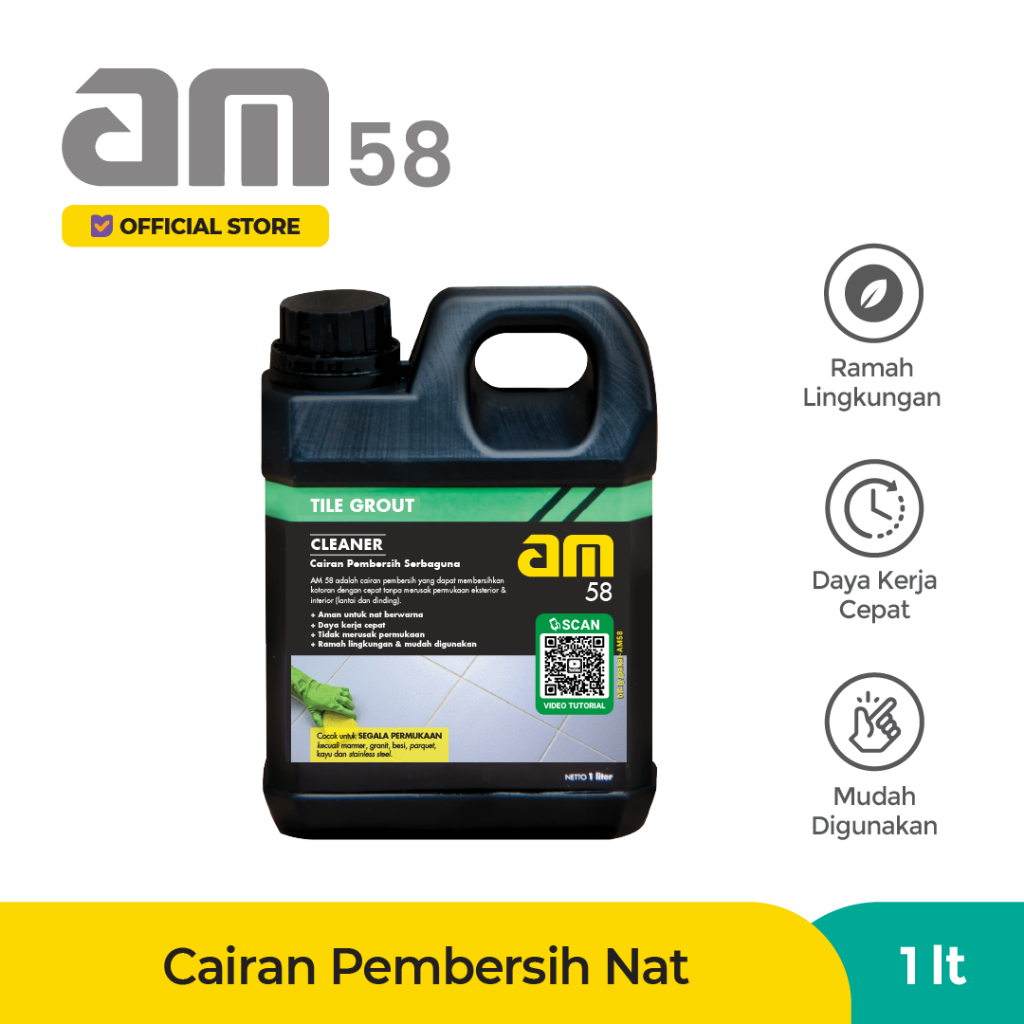 AM Mortar AM 58 - Cairan Penghilang Noda Pada Keramik kemasan 1L