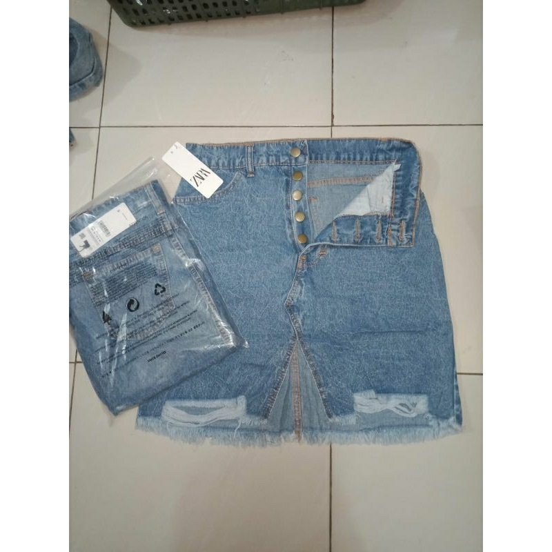 ROK JEANS ZARA 100% JEANS