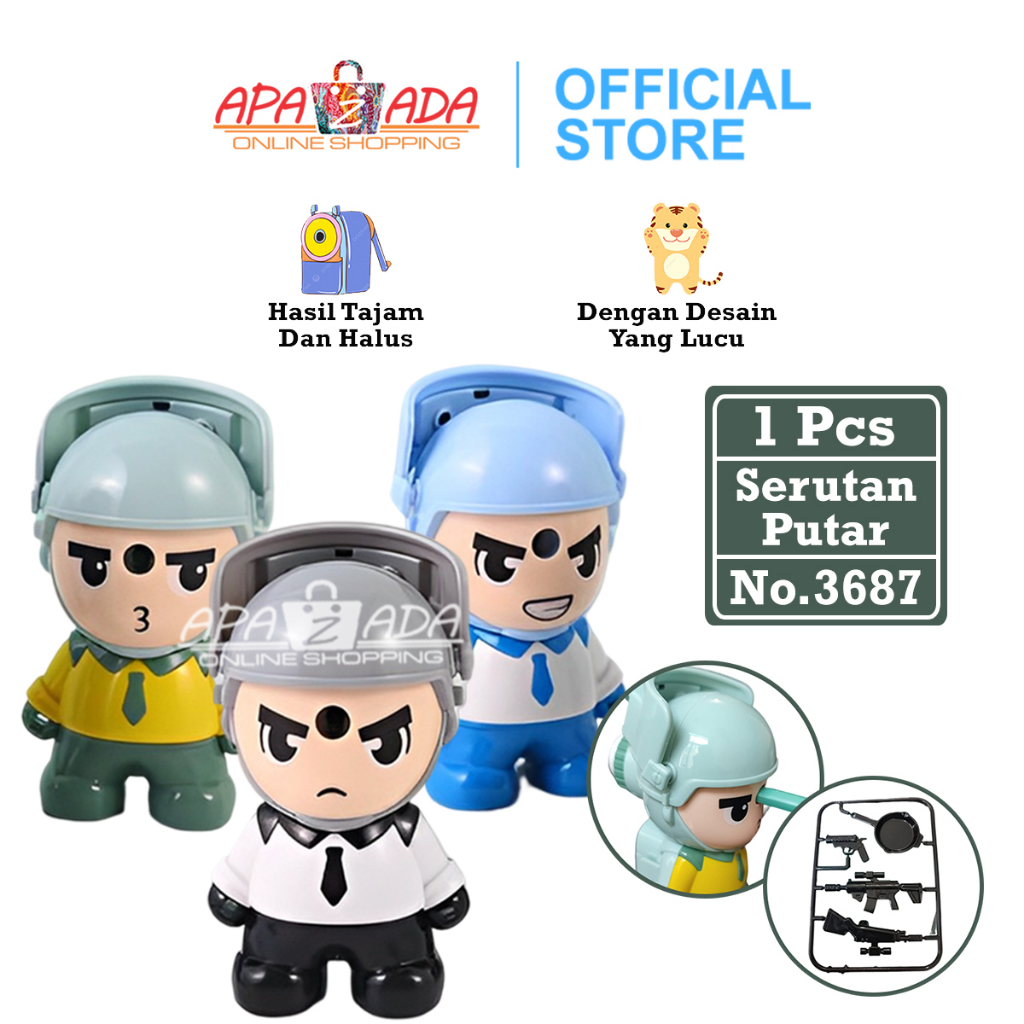 

Apazada Serutan Pensil Putar / Rautan Pensil / Pengserut Putar / Rautan Putar Meja / Rawutan No.3687