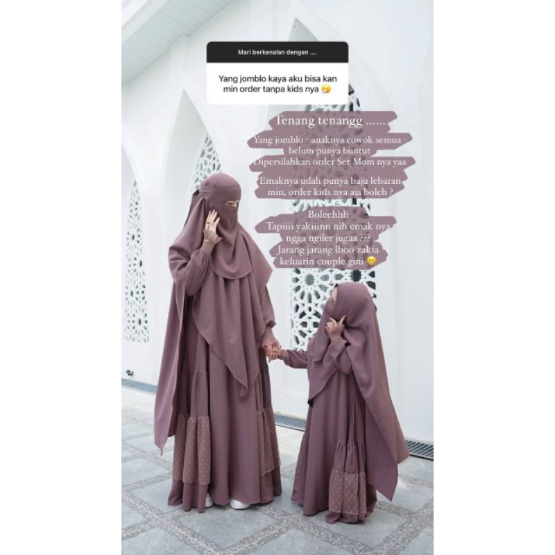 Ready Stok Wardah Eid Series Mom & Kids by Zakia Official