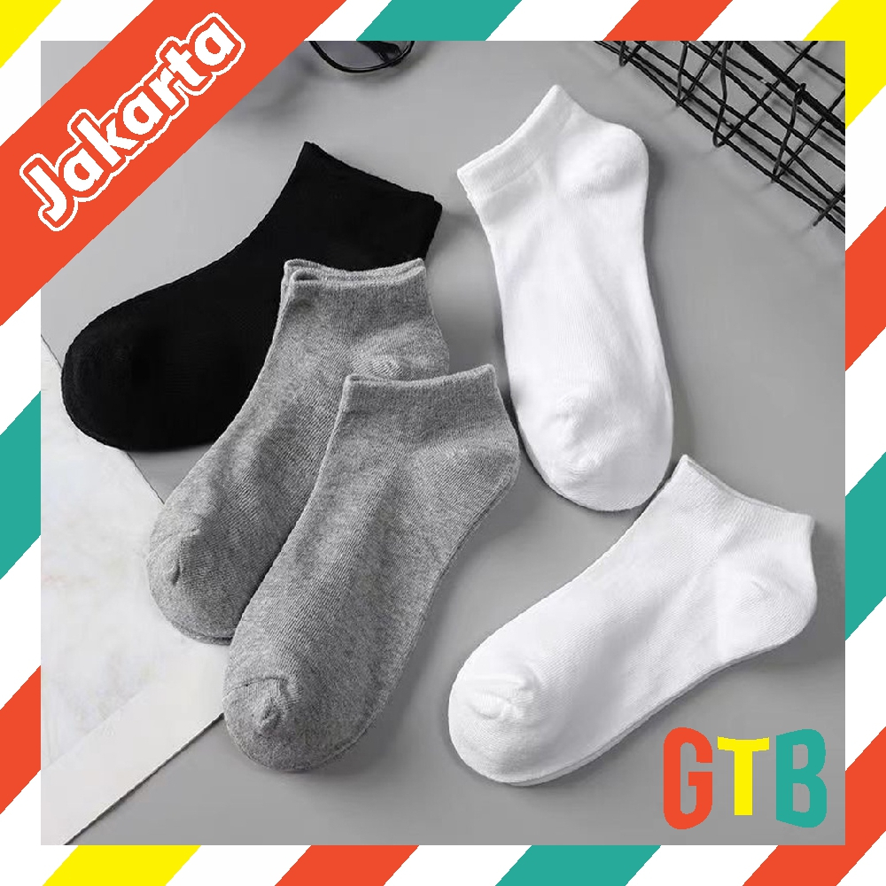 ❤️GTB❤️ Kaos kaki pendek mata kaki warna polos / Ankle socks pria wanita dewasa unisex KK116