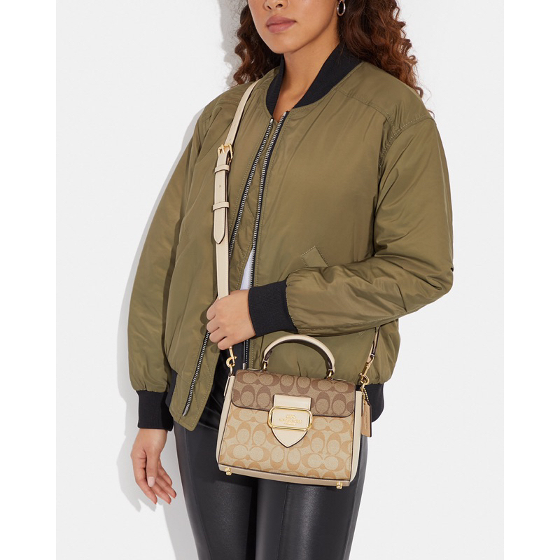 Coach Morgan Top Handle Satchel In Blocked Signature Canvas (CH 314)