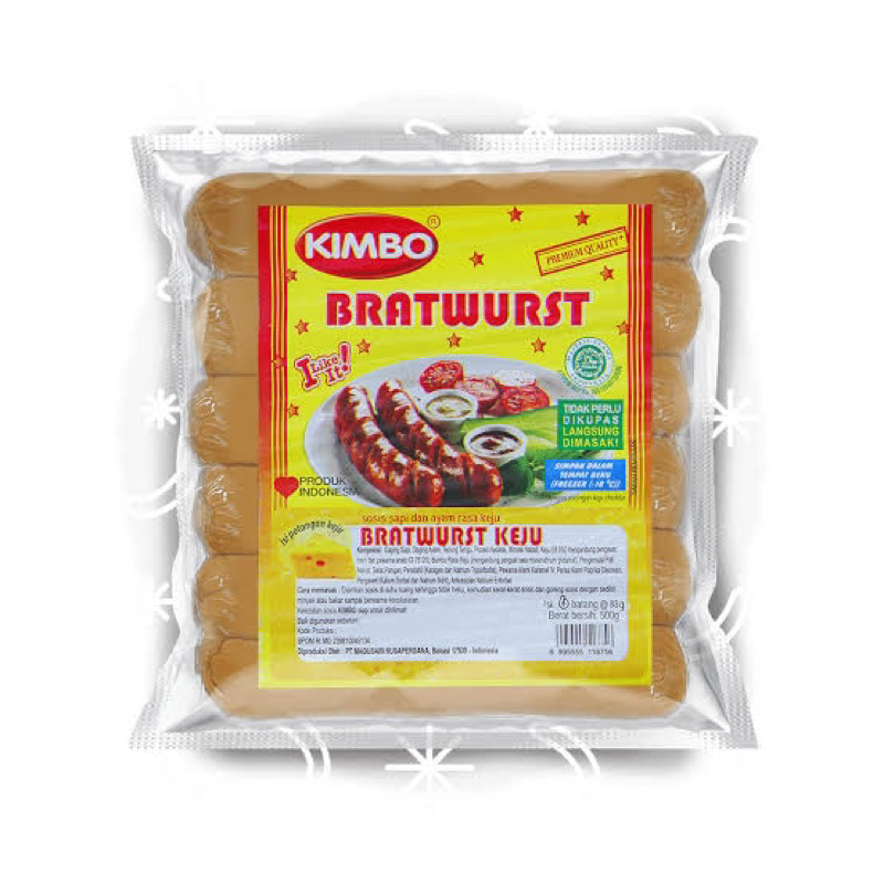 

Kimbo Sosis Sapi Bratwurst Keju 500gr