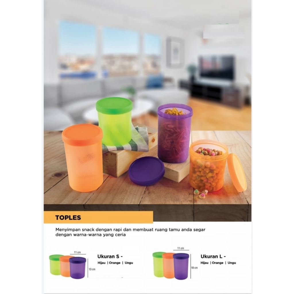Toples Plastik / Toples Kerupuk / Toples Serbaguna Ulir - SGB