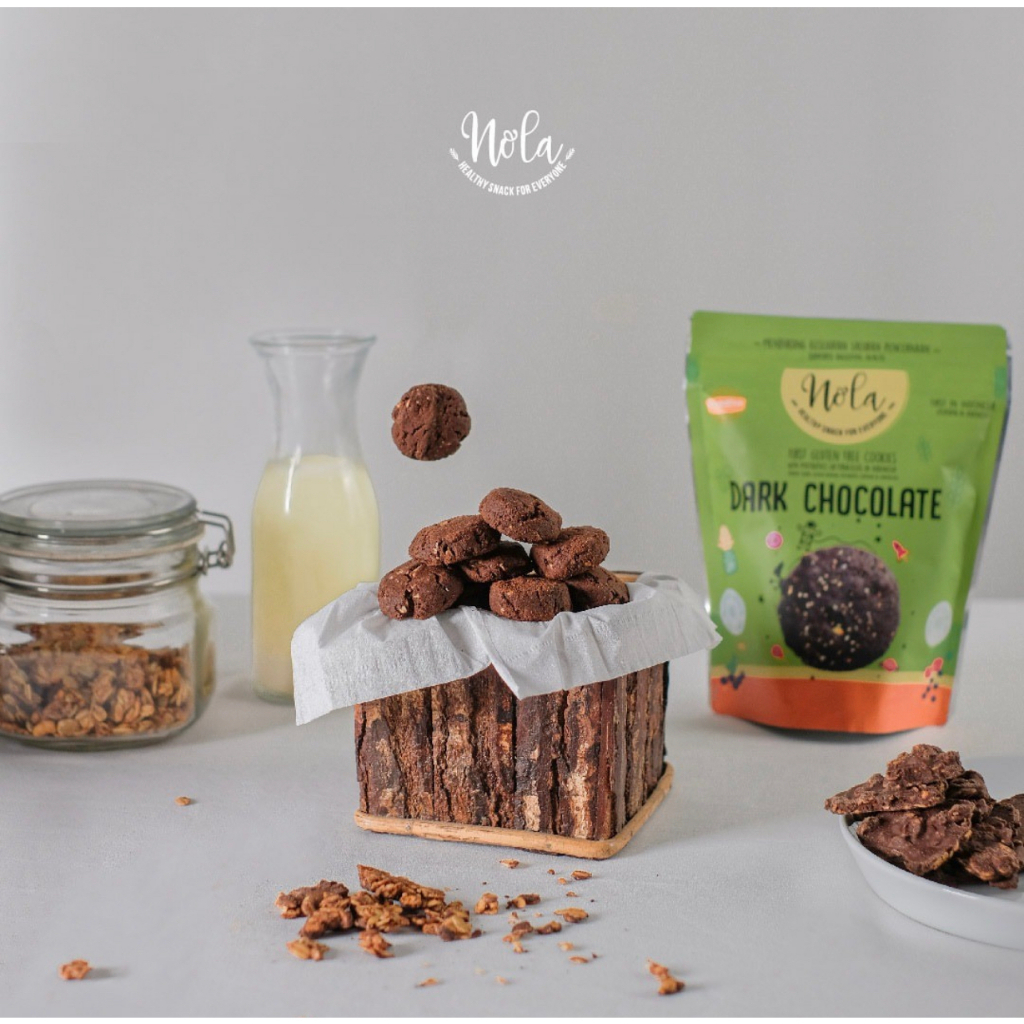 NOLA Cookies 75g - Gluten Free - Choco Chips / Dark Chocolate / Strawberry / Oatmeal Raisin - Bebas Gluten