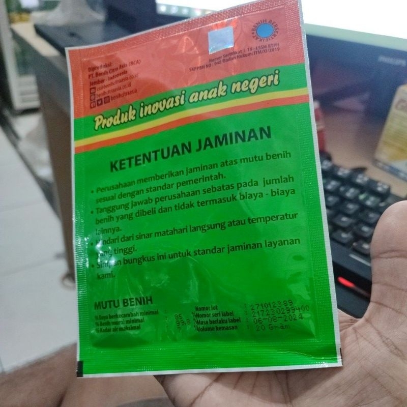 Bibit Mentimun F 1 Benih Timun Semi F1 Bintang Asia 900 Butir 20gr