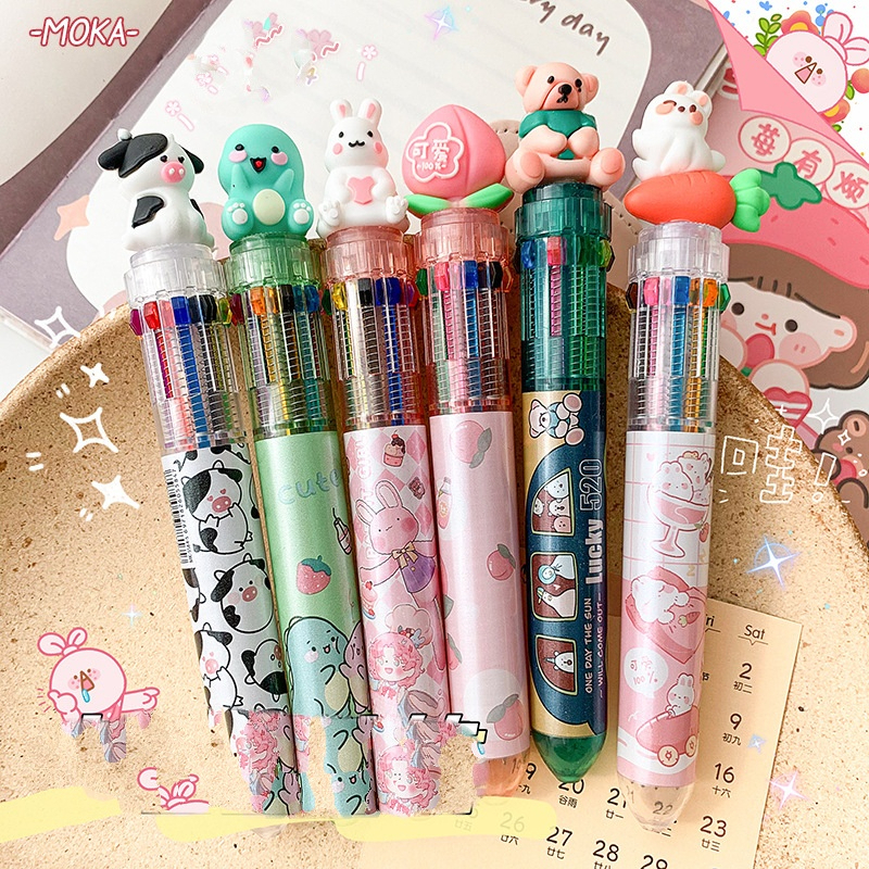 Pulpen bulpen 10 warna bermotif lucu/bulpen/pena/pulpen/pulpen anak anak