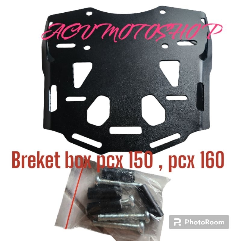 Breket BOX PCX 150 PCX 160 BAHAN PLAT TEBAL PLUS BAUT