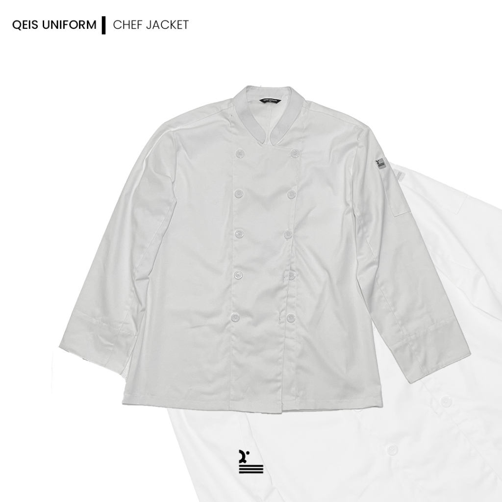 Tradisional Chef Jacket Double Breasted Pria dan Wanita by QEIS UNIFORM