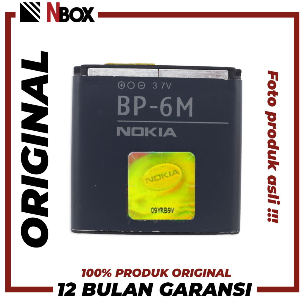 [GARANSI 100% ORIGINAL] Baterai  Nokia 9300 / 9300i / N73 / N77 / BP 6M  Batrai Batere Batre HP ORIG