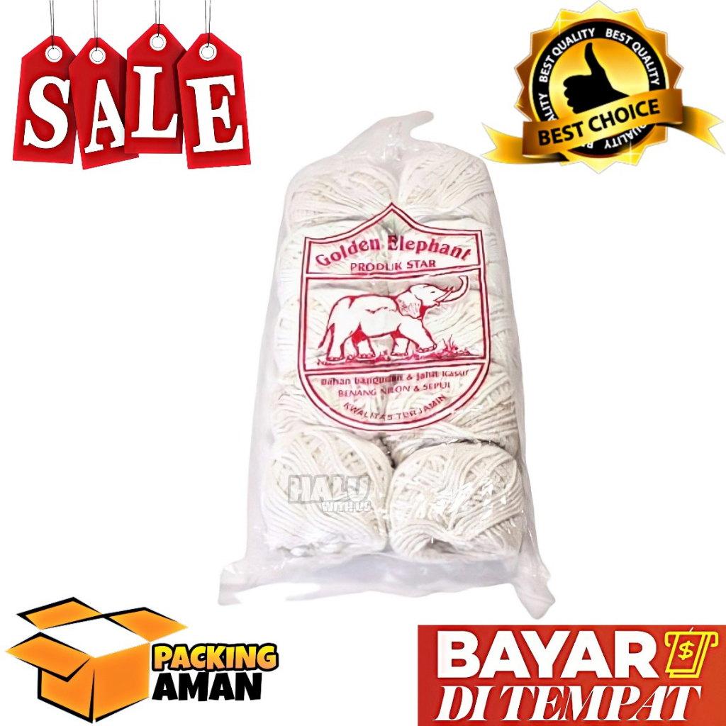 

(BISA COD) PROMO 10 Pcs Benang Kasur / Tali Rami Cap Gajah