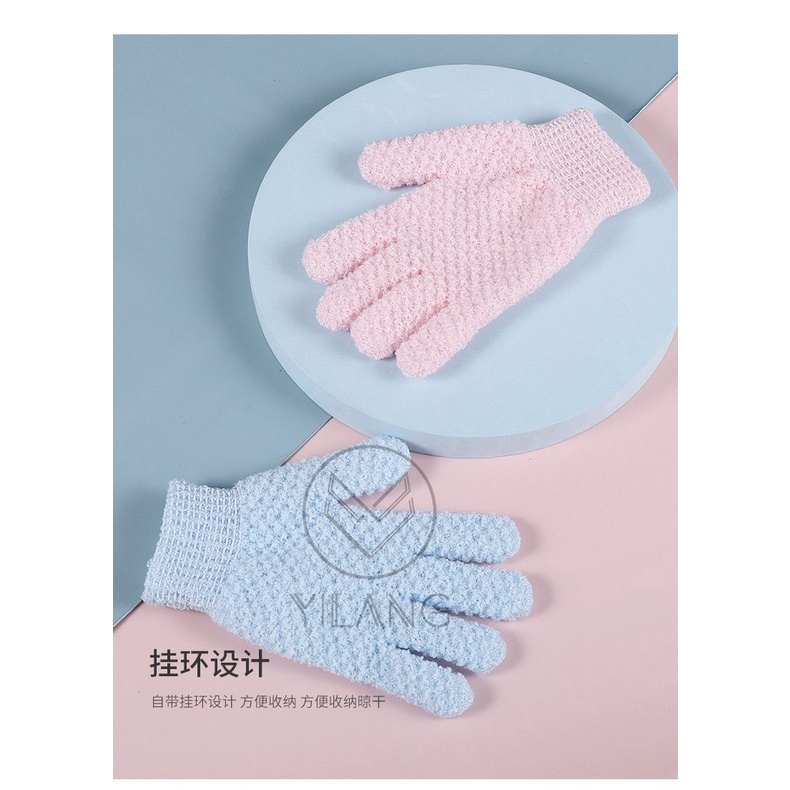 (BOW) 1PC Sarung Tangan Mandi Pembersih Daki / Sarung Tangan Handuk Penggosok Kulit Badan