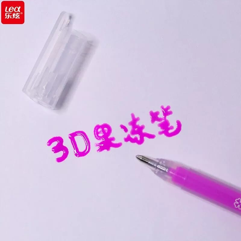 laristerus79 PEN 3D gel pen pulpen gel 3d 12pc pulpen warna kutek warna jelly gel pen LK