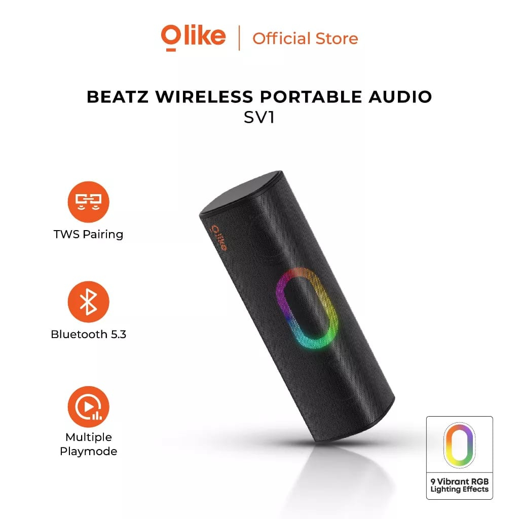 C_  OLIKE SPEAKER BLUETOOTH PORTABLE STEREO TWS WIRELESS SPEAKER MIC SV1 Original