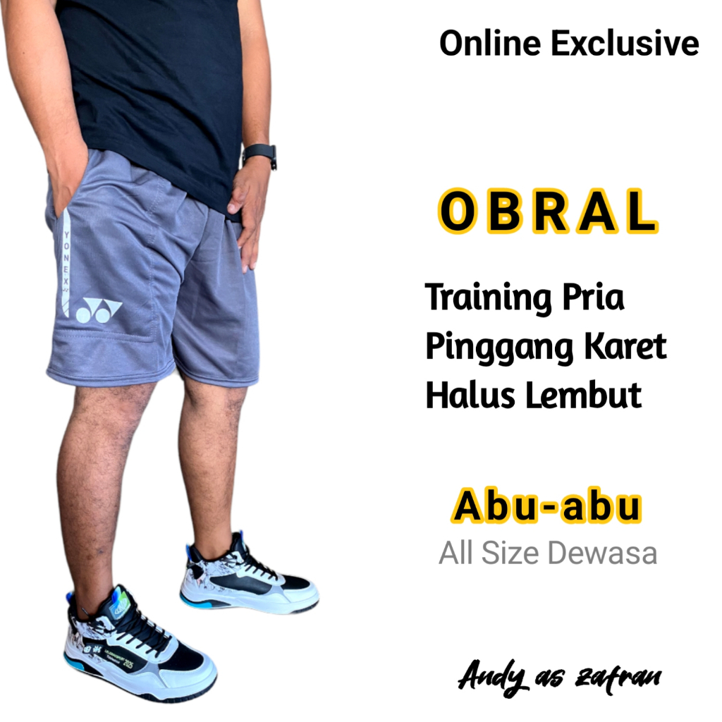 Celana training pendek pria All size harga grosir murah