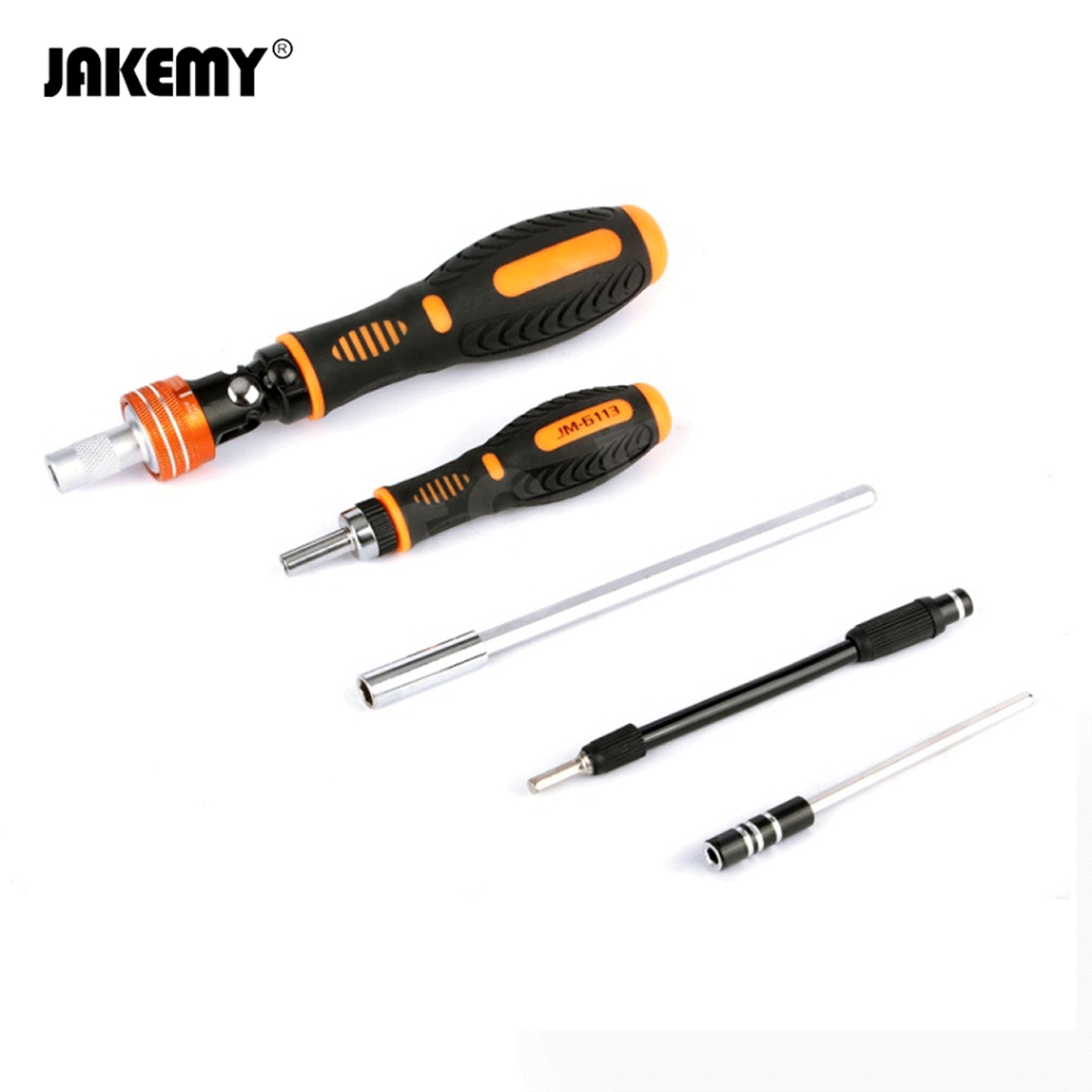Jakemy Obeng Set Hp Magnetic Bits Torx Hex Triangle Pentable Star 0.8 Original JM-6113