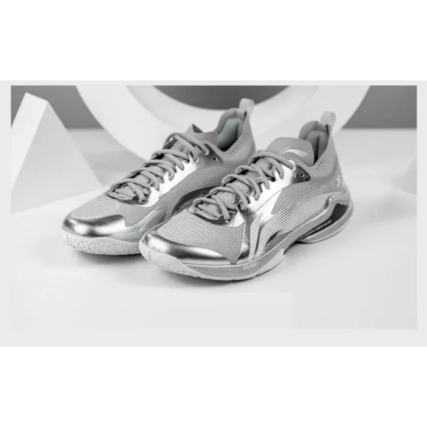 {MixaStore} New Sepatu Badminton Lining JF-01 / JF01 Blast Pro AYAS012 Silver Berkualitas