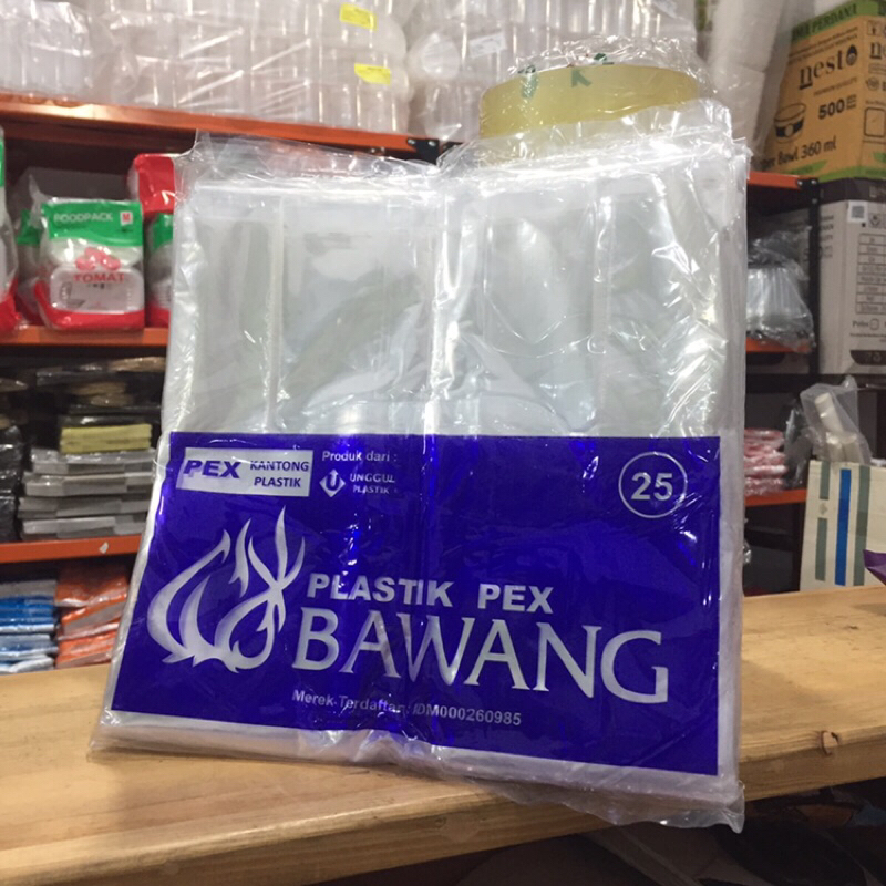 Kantong Kresek Bening BAWANG PEX 25 atau TOMAT PEX 25 Kresek Bening HD PEX