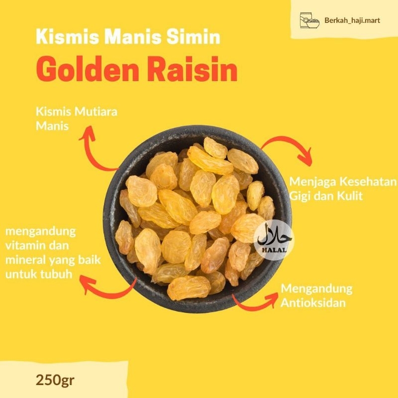 

KISMIS MUTIARA ARAB 250 GRAM RAISIN PREMIUM || OLEH - OLEH HAJI MURAH KHAS