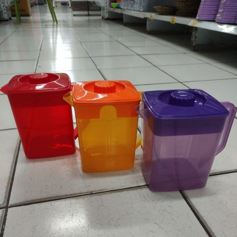 Teko Plastik - Water Jug - Eskan Segi Dora 1500 ml - Warna Random