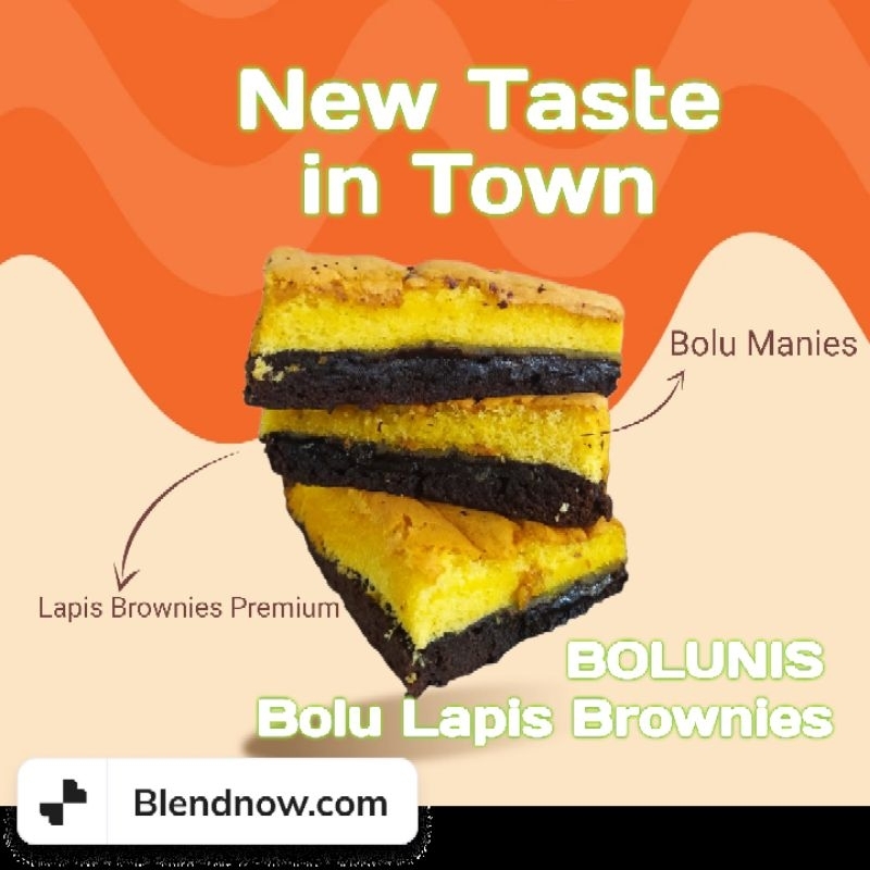 

New In Town BOLUNIS Bolu LAPIS Brownies Premium Coklat Mantap