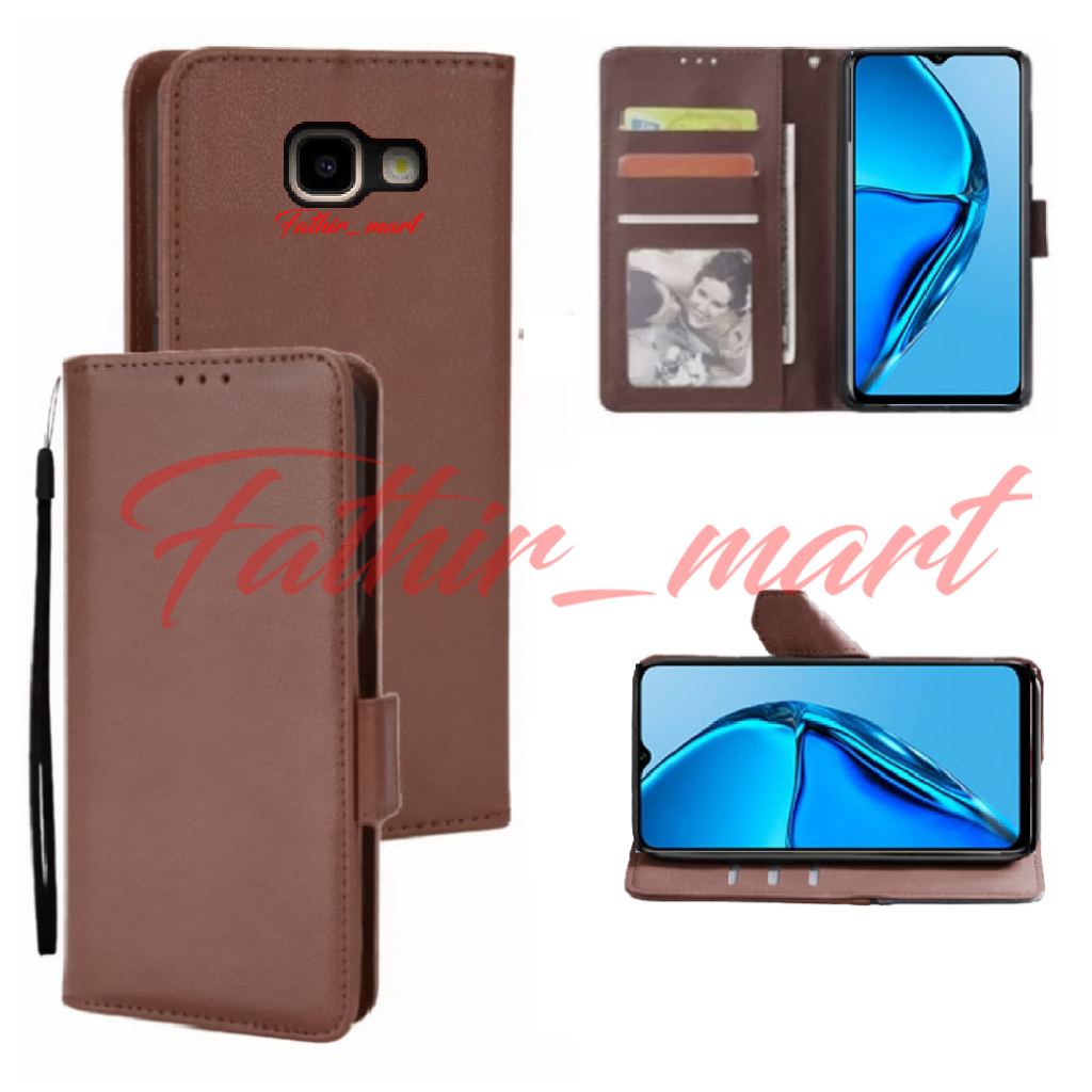 Case Dompet Hp SAMSUNG A720 / SAMSUNG A7 2017  Case Leather Flip case Cover Kulit Casing Dompet