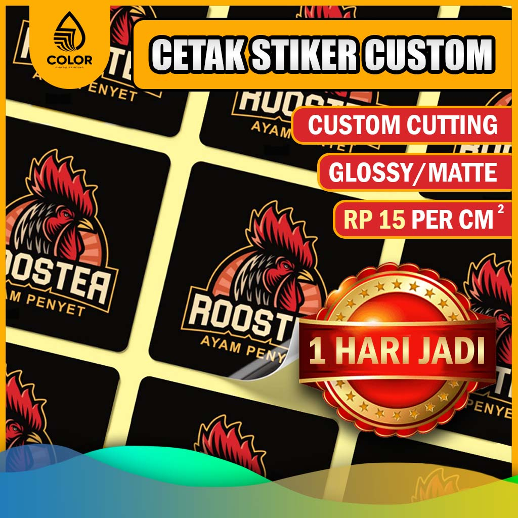 

Cetak Stiker Custom Ukuran / Stiker Custom Bebas Murah