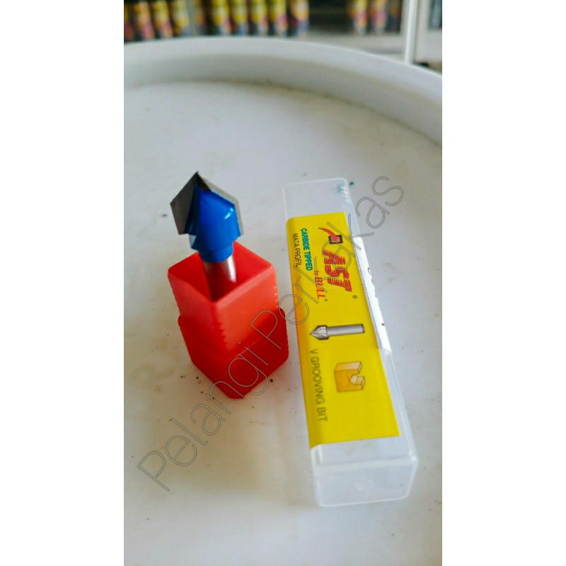 Mata Profil Kayu V Grooving Bit 1/4x12MM/Mata Profil Router Kayu/Mata Trimmer V Groove Bit