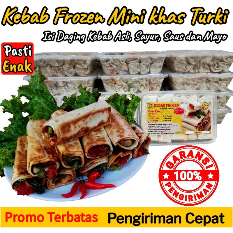 

Kebab Frozen Mini Khas Turki Isi 10 Pcs Isian Sayur dan Daging