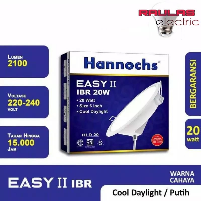Led Panel HANNOCHS EASY II 3w 5w 7w 9w 12w 15w 20w // Downlight Hannochs Easy II Bulat