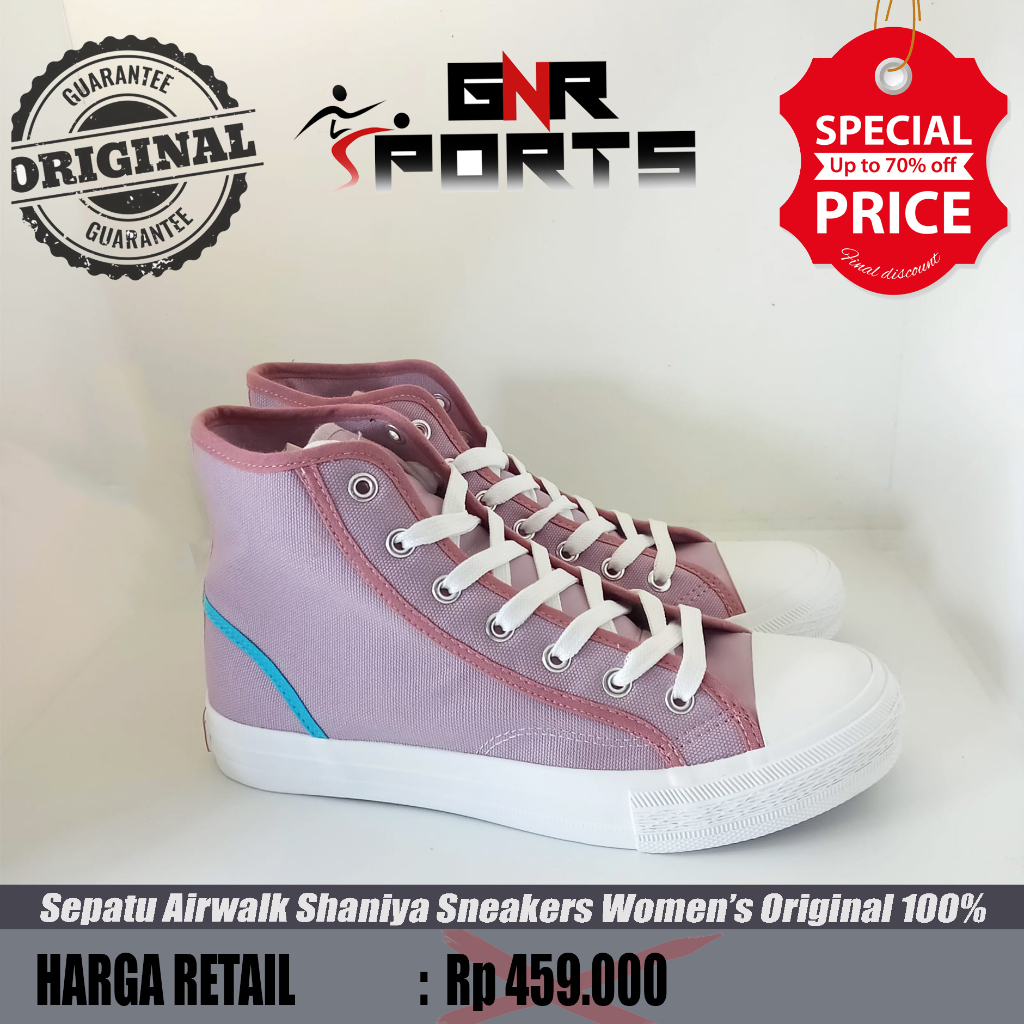 Sepatu Airwalk Shaniya Sneakers Women’s Lilac Original 100%