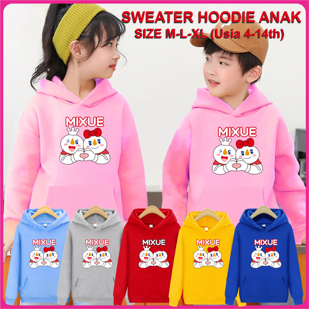 FenishaStore Sweater Hoodie Mixue | Anak-Remaja 4-14 Tahun ( SET Hoodie - Mixue )®