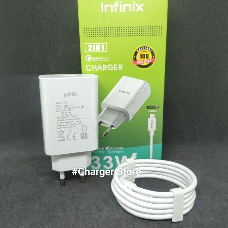 Charger infinix 33W 3A Fast Charging Original Micro USB - Type C