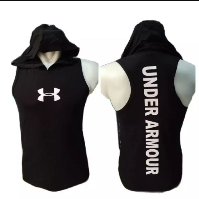 HODIE GYM SERAP KERINGAT BAHAN SPANDEX RAYON IMPORT BERKUALITAS WARNA HITAM - kaos gym fitness - tanktop pria dewasa