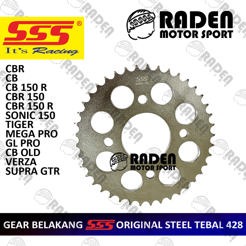 (BISA COD) GIR GEAR BELAKANG 428 SSS MP ORIGINAL MEGAPRO CB CBR CBR BARU LAMA 150 CB150R SONIC 150 T