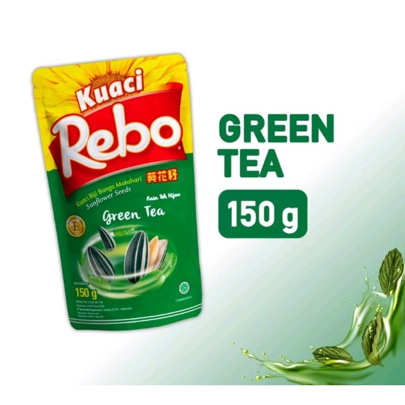 

Rebo kuaci rasa Green tea, Milk, dan Original 150gr