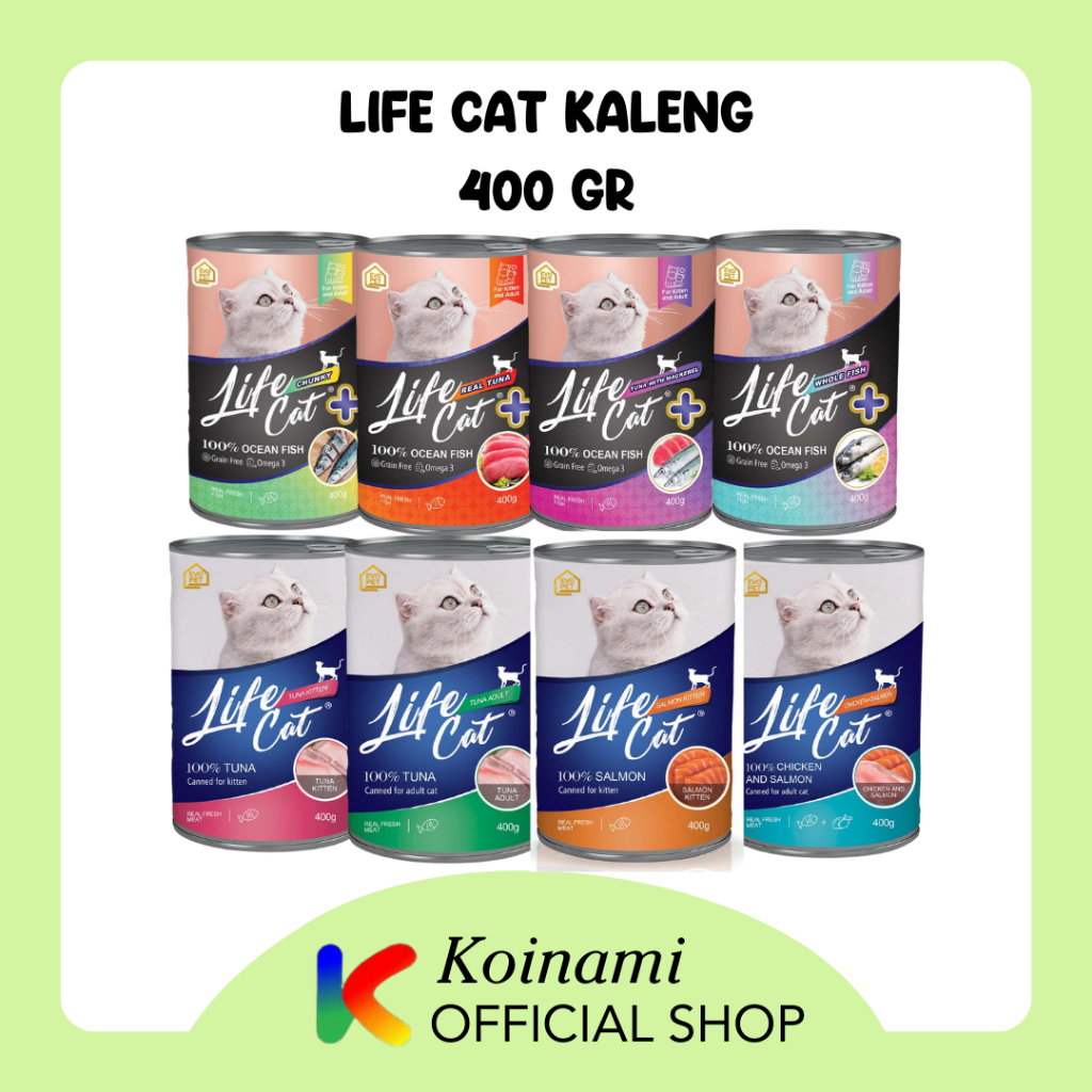 LIFE cat KALENG 400 gram / MAKANAN KUCING LIFE CAT / LIFECAT / PETSHOP