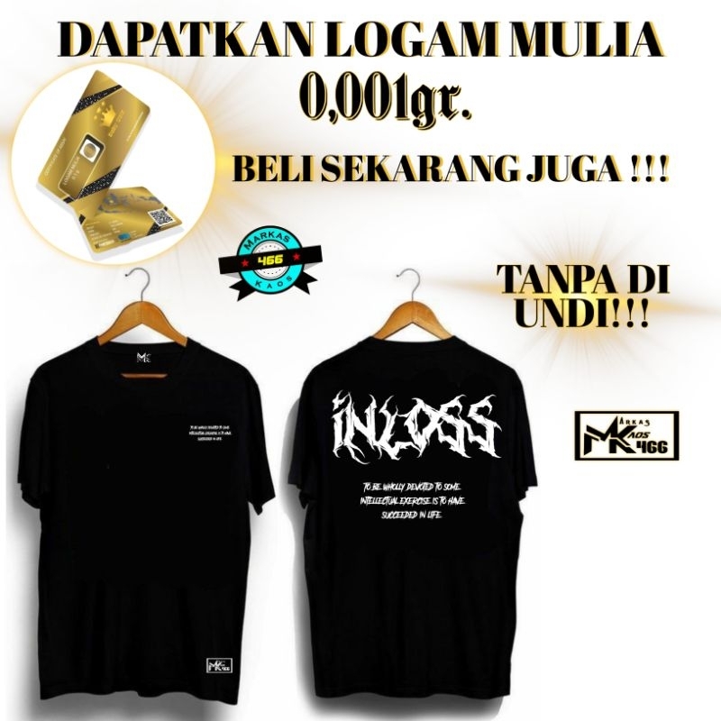 GRATIS ONGKIR | COD | Kaos Distro INLOSS  | Katun 20s | T-shirt INLOSS | Bisa Custom Design Sendiri