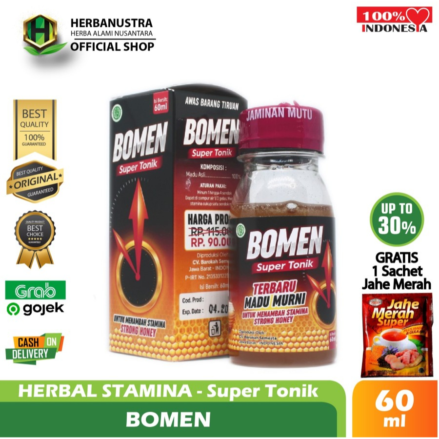BOMEN | Madu Super Tonik 6X Lebih Kuat |Suplemen Stamina Pria & Wanita